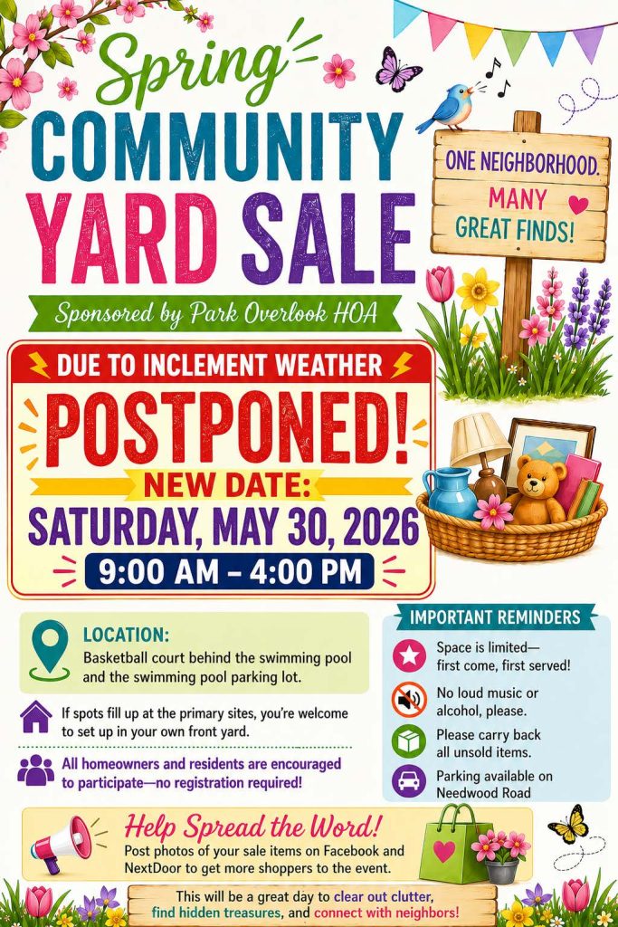 postponed yard sale flyer from pdf