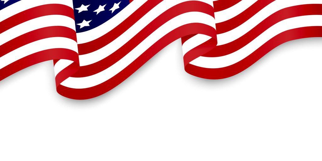 vecteezy american flag sign isolated 3d usa flag waving on white 55339453